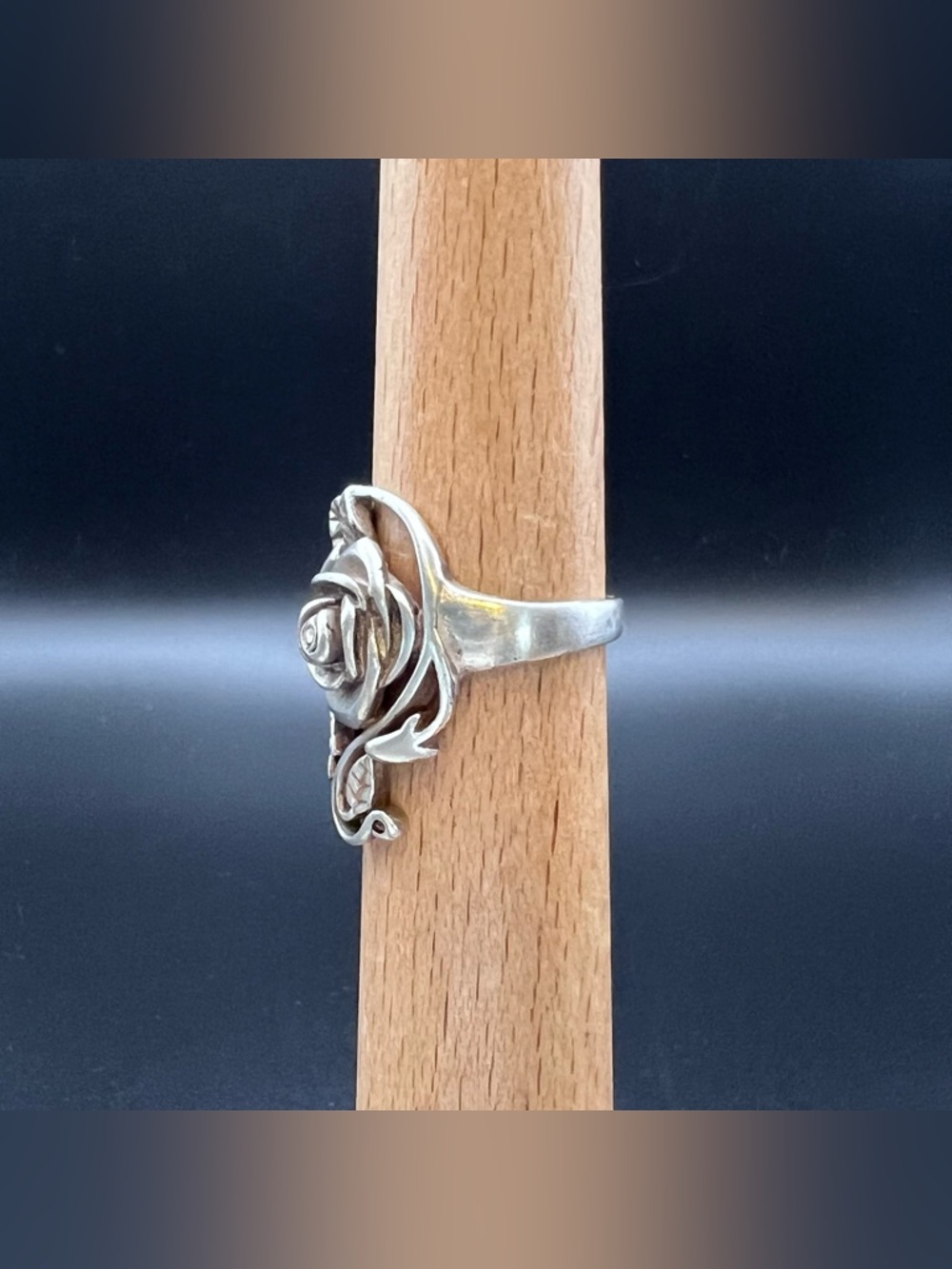Sterling Silver Avon Rose Ring - Picture 2 of 10